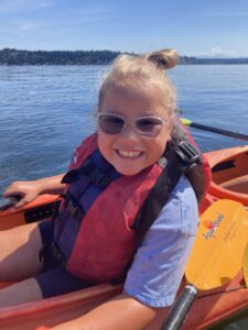 Participant Alexa Kayaking
