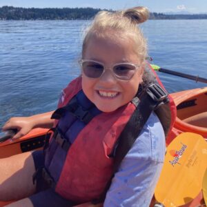 Participant Alexa Kayaking